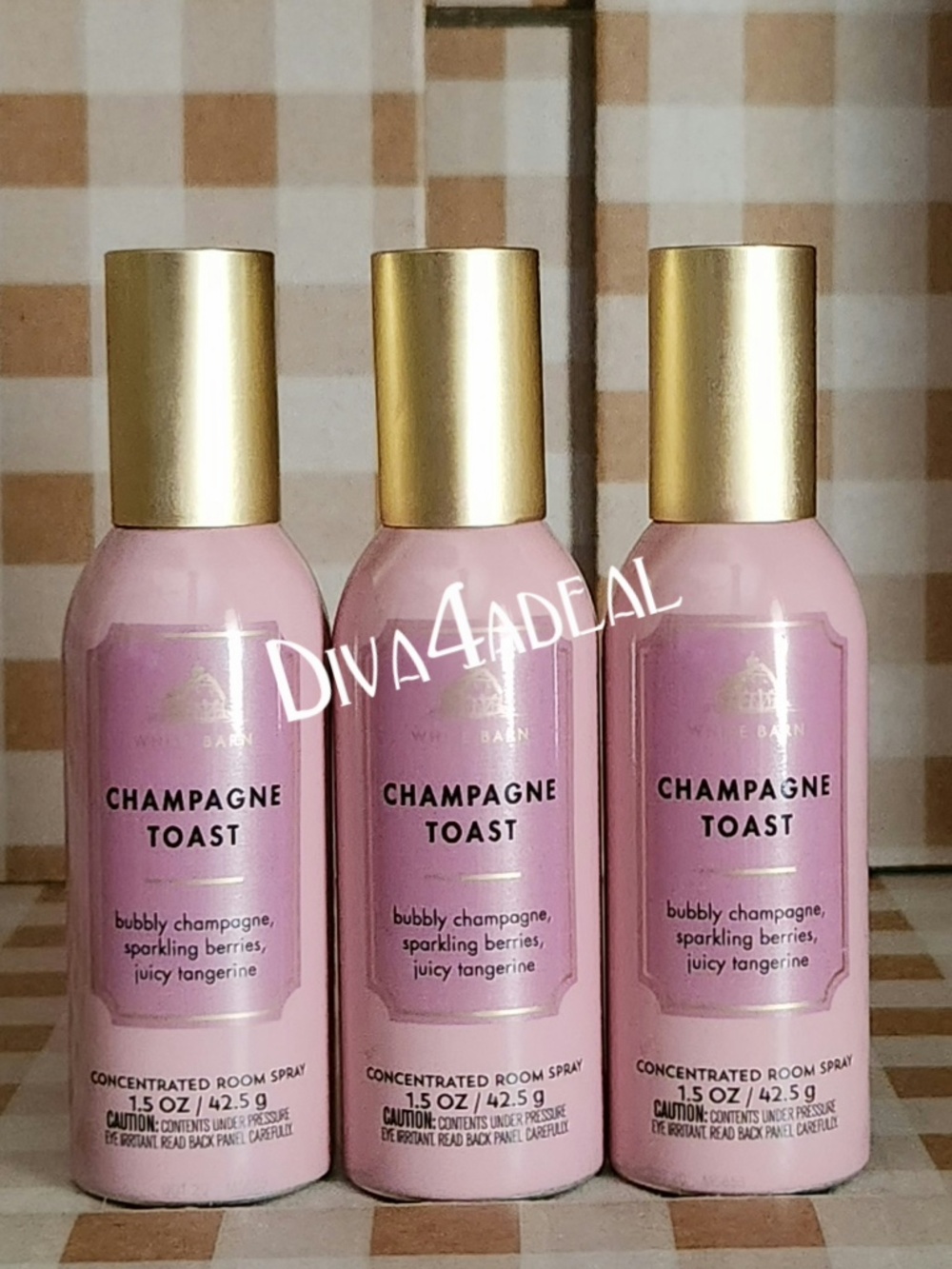 3x Bath & Body Works CHAMPAGNE TOAST Concentrated Room Sprays